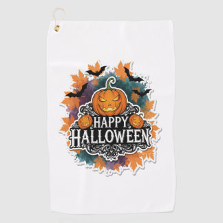 Grappige en spookachtige Halloween Quotes Gelukkig Golfhanddoek