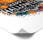 Grappige en spookachtige Halloween Quotes Gelukkig Poster (Hoek)