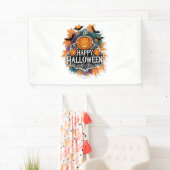 Grappige en spookachtige Halloween Quotes Gelukkig Spandoek (Insitu)