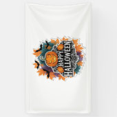 Grappige en spookachtige Halloween Quotes Gelukkig Spandoek (Verticaal)