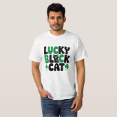 Grappige en Spooky Black Cat Lover Graphics T-shirt (Voorkant volledig)