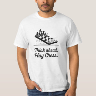 Grappige en strategische schaakliefhebber Design T-shirt