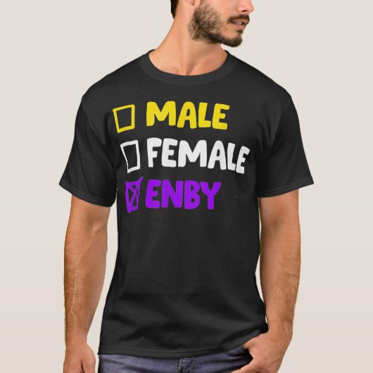 Grappige Enby Niet-binaire LGBTQ Transgender T-shirt (Voorkant)