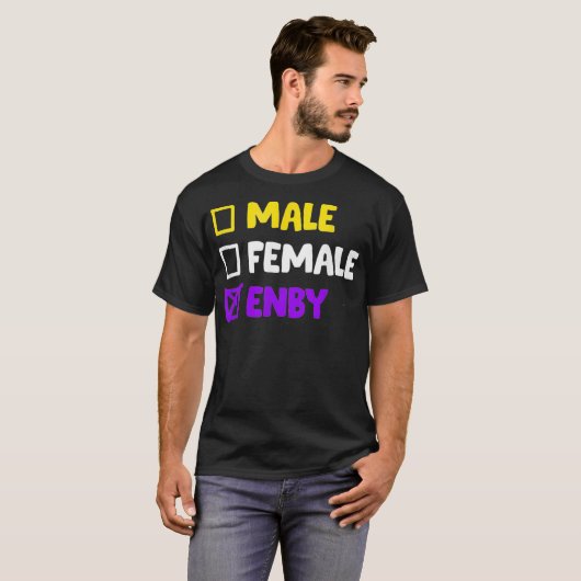 Grappige Enby Niet-binaire LGBTQ Transgender T-shirt (Voorkant volledig)