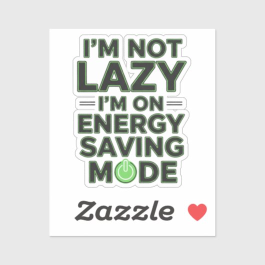 Grappige Energiebesparende Modus Sticker (Vel)