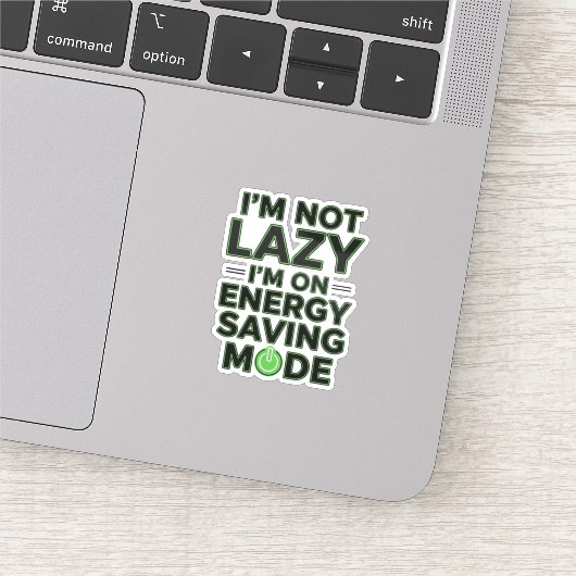 Grappige Energiebesparende Modus Sticker (Detail)