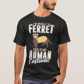 Grappige enge fret menselijk kostuum Halloween Vro T-shirt (Voorkant)