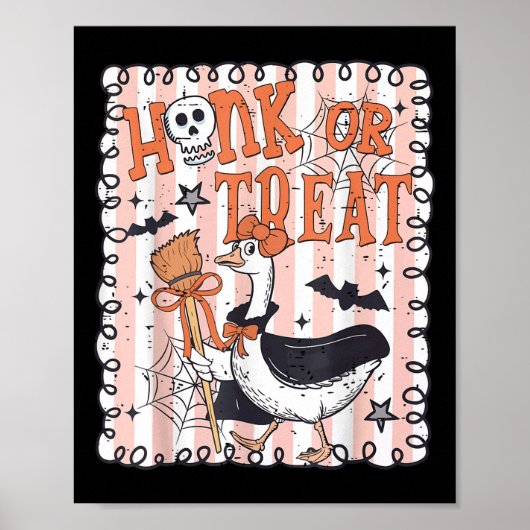Grappige enge gans Fall Honk Of Treat Halloween Ga Poster (Voorkant)