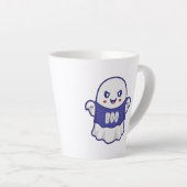 Grappige enge geest illustratie ontwerp latte mok (Rechterhoek)