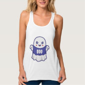 Grappige enge geest illustratie ontwerp tanktop (Voorkant)