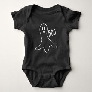 Grappige Enge Ghost Halloween Party Zwart Wit Romper