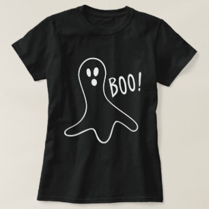 Grappige Enge Ghost Halloween Party Zwart Wit T-shirt