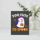 Grappige enge groovy Halloween Te schattig om eng  Briefkaart (Staand voorkant)
