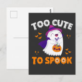 Grappige enge groovy Halloween Te schattig om eng  Briefkaart (Voorkant / Achterkant)