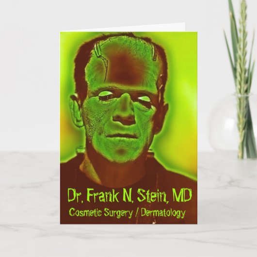 Grappige enge Halloween Kaart Happy Halloween Gree (Voorkant)