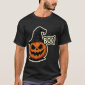 Grappige & Enge Halloween Sticker T-shirt (Voorkant)