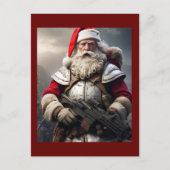 Grappige enge kerstman stoute lijst briefkaart (Voorkant)