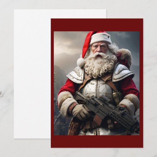 Grappige enge kerstman stoute lijst feestdagenkaart (Voorkant / Achterkant)