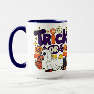 Grappige enge koffiekop voor herfst- en Halloween- Mok