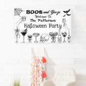 Grappige enge krabbel Halloween-feest begrroeting Spandoek (Insitu)