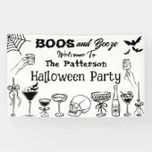 Grappige enge krabbel Halloween-feest begrroeting Spandoek (Horizontaal)