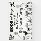 Grappige enge krabbel Halloween-feest begrroeting Spandoek (Verticaal)