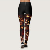 Grappige enge pompoenen Happy Halloween Leggings (Achterkant)