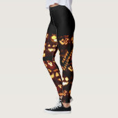 Grappige enge pompoenen Happy Halloween Leggings (Links)
