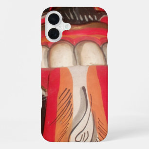 Grappige enge rare tong Aziatische Halloween verra iPhone 16 Plus Hoesje
