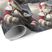 Grappige enge Santa Ondeugend Lijst Cadeaupapier (Rol Hoek)