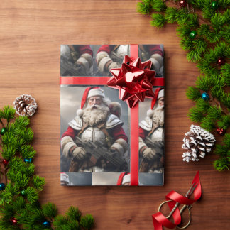 Grappige enge Santa Ondeugend Lijst Cadeaupapier