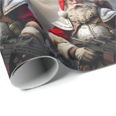 Grappige enge Santa Ondeugend Lijst Cadeaupapier (Rol Hoek)