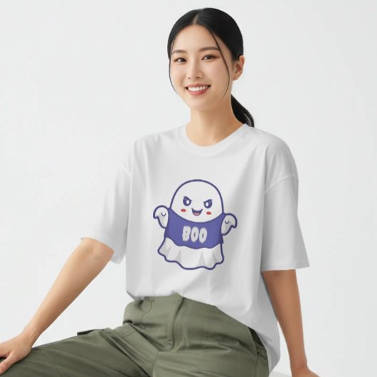 Grappige enge spook illustratie ontwerp t-shirt