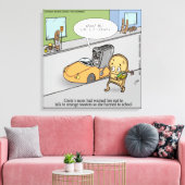 Grappige enge toaster canvasprint canvas afdruk (Insitu (Woonkamer))