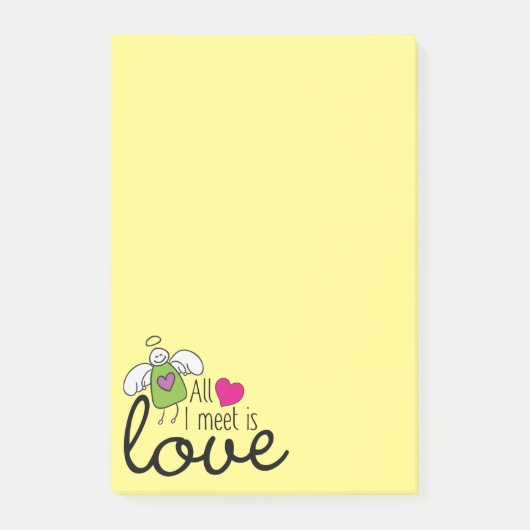 Grappige Engel - Alles Wat Ik Tref Is Liefde 1 Post-it® Notes (Voorkant)