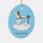 Grappige Engel van Buffalo Xmas Ornament (Rechts)