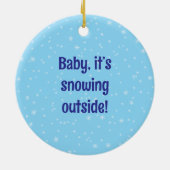 Grappige Engel van Buffalo Xmas Ornament (Achterkant)