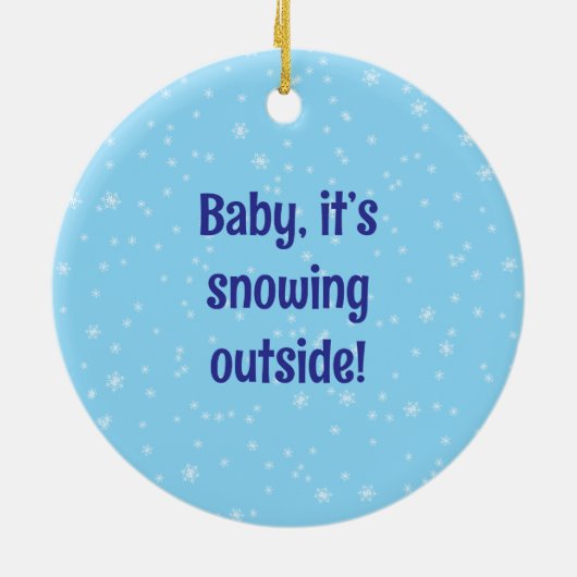 Grappige Engel van Buffalo Xmas Ornament (Achterkant)