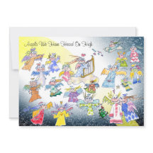 Grappige engelen die we op hoge vakantie hebben ge