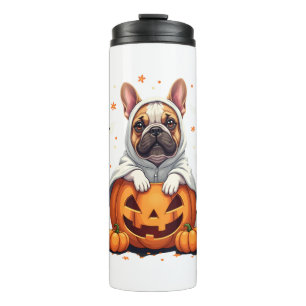 Grappige Engelse Bulldog Geest Boo Halloween Dames Thermosbeker