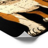 Grappige Engelse Bulldog Hond Sungles 67 Zes Zeven Poster (Hoek)