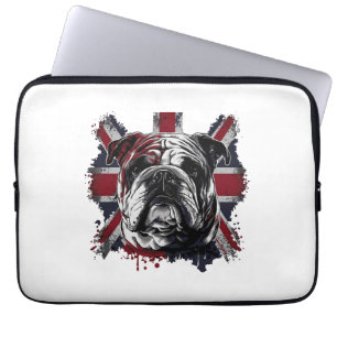 Grappige Engelse bulldog Laptop Sleeve