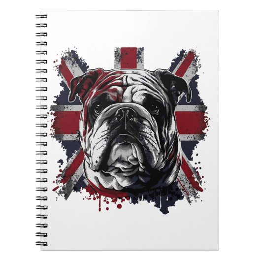 Grappige Engelse bulldog Notitieboek (Voorkant)