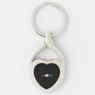 Grappige Engelse Bulldog Rode Plaid Kerstmis Honde Sleutelhanger
