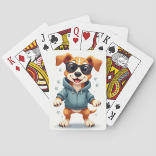 Grappige Engelse Foxhound Kawaii Hond Pokerkaarten