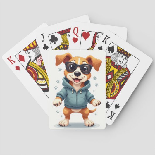 Grappige Engelse Foxhound Kawaii Hond Pokerkaarten (Achterkant)