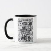 Grappige Engelse leraar altijd typografie mok schr (Links)
