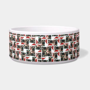 Grappige Engelse Mastiff Naam Kerst Patroon Voerbakje