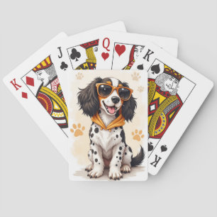 Grappige Engelse Setter Kawaii Hond Pokerkaarten