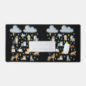 Grappige Engelse uitdrukking Regenachtige katten e Bureaumat (Keyboard & Muis)